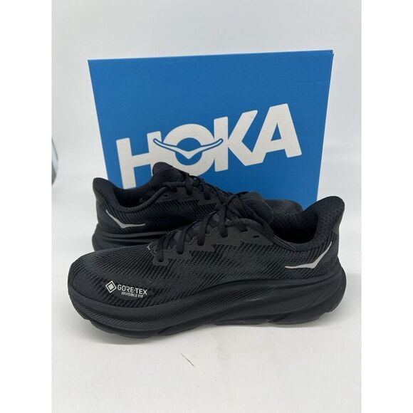HOKA Women’s Clifton 9 Gore-Tex Running Shoes Black NWB Size 10 B - Picture 5 of 8